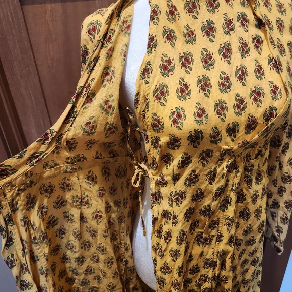 VINTAGE India Imports of Rhode Island long wrap dress - Picture 4 of 7